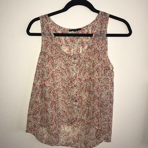 Button Down Floral Tank top